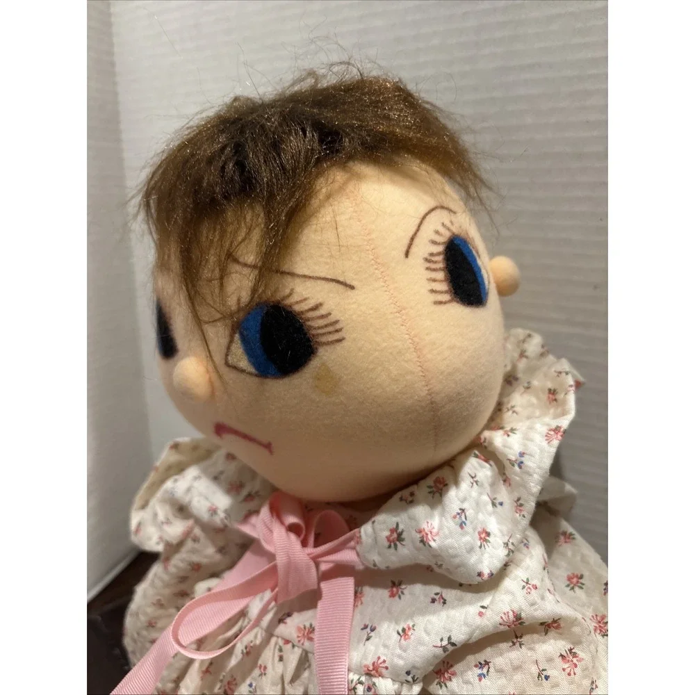 Rare Vintage Realistic My Child Like Doll  3 Emotions doll Stuffed Plush Creepy‎